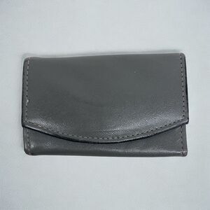 Vtg Princess Gardner Full Grain Cowhide Key Holder Gray 4 Hooks USA